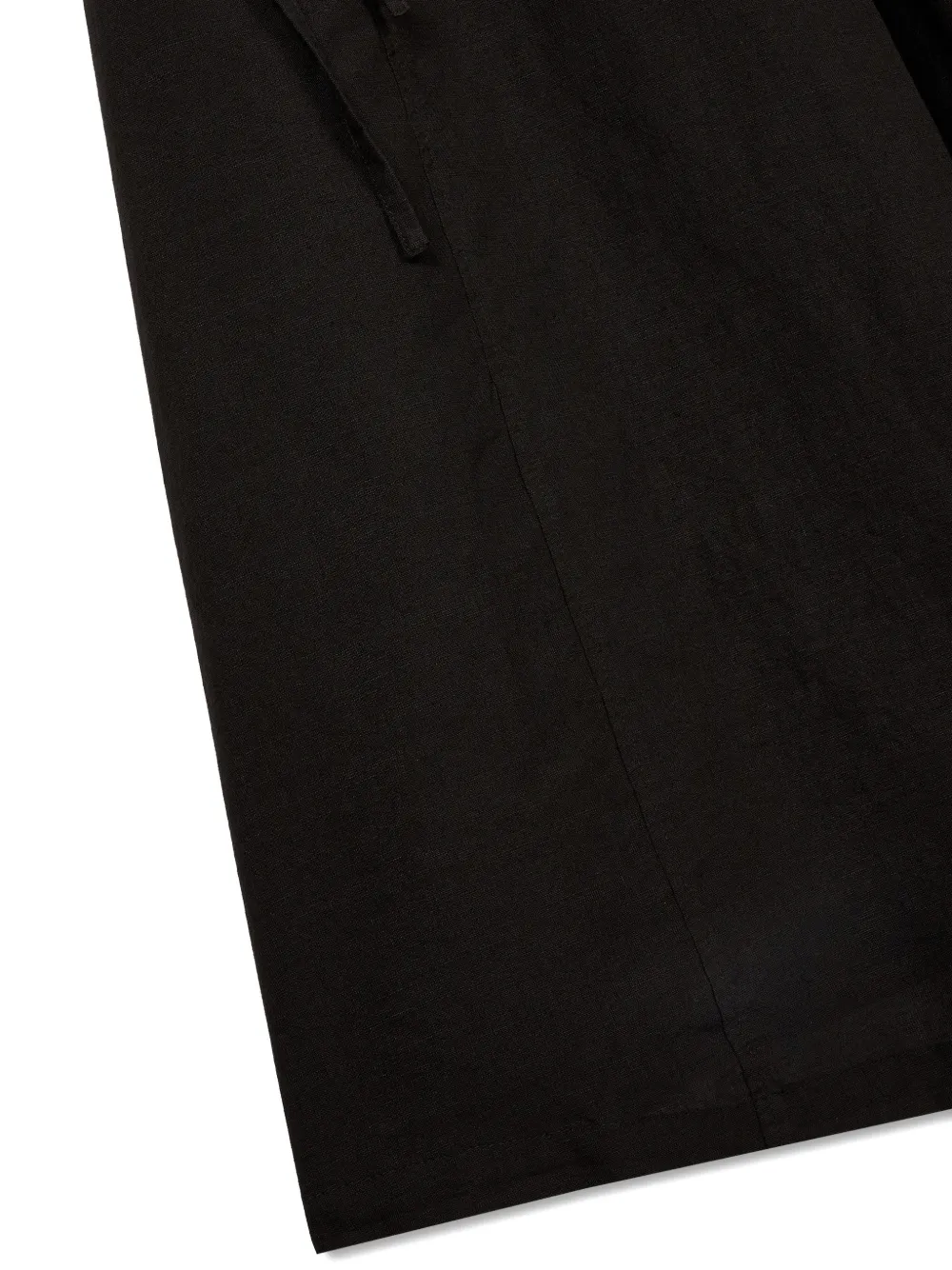 TOMBOY Geplooide mini-jurk met striksluiting Zwart