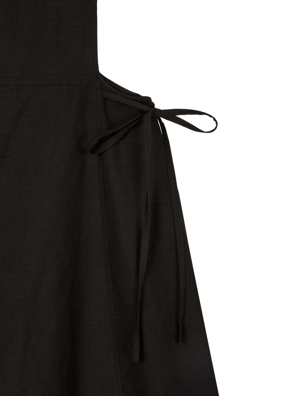 TOMBOY Geplooide mini-jurk met striksluiting Zwart
