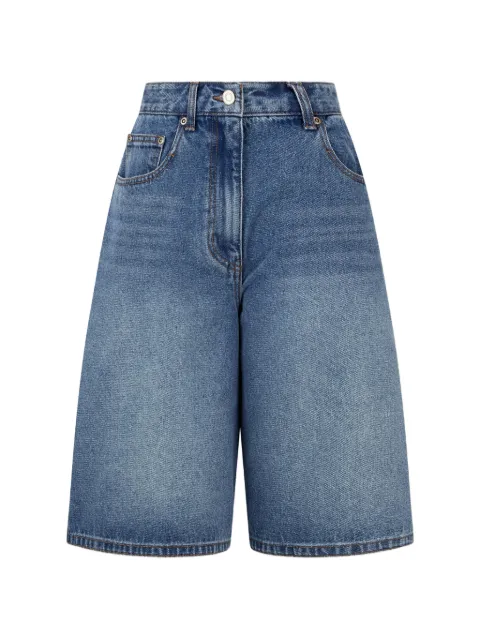 TOMBOY high-waisted denim knee-length shorts