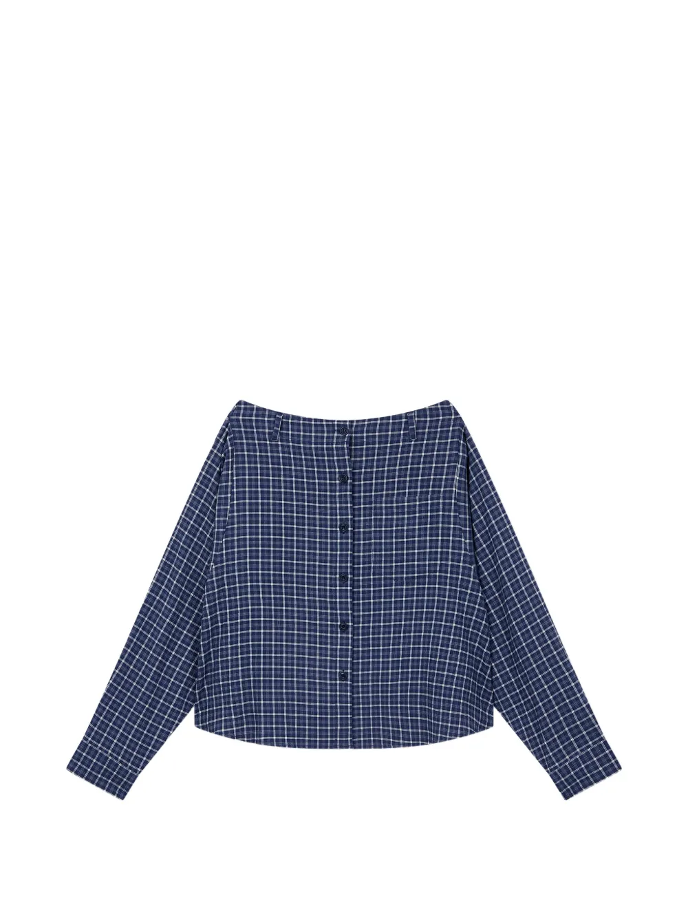 TOMBOY check-pattern pleated skirt - Blau