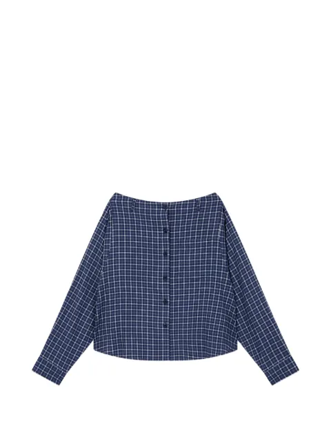 TOMBOY check-pattern pleated skirt