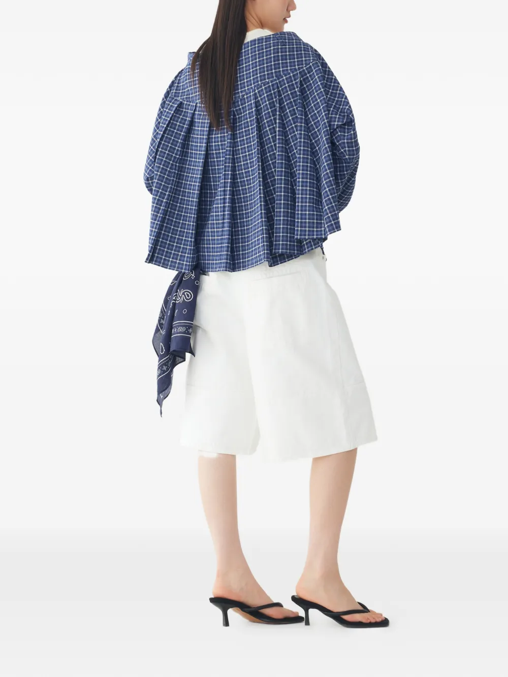 TOMBOY Geruite plooirok Blauw