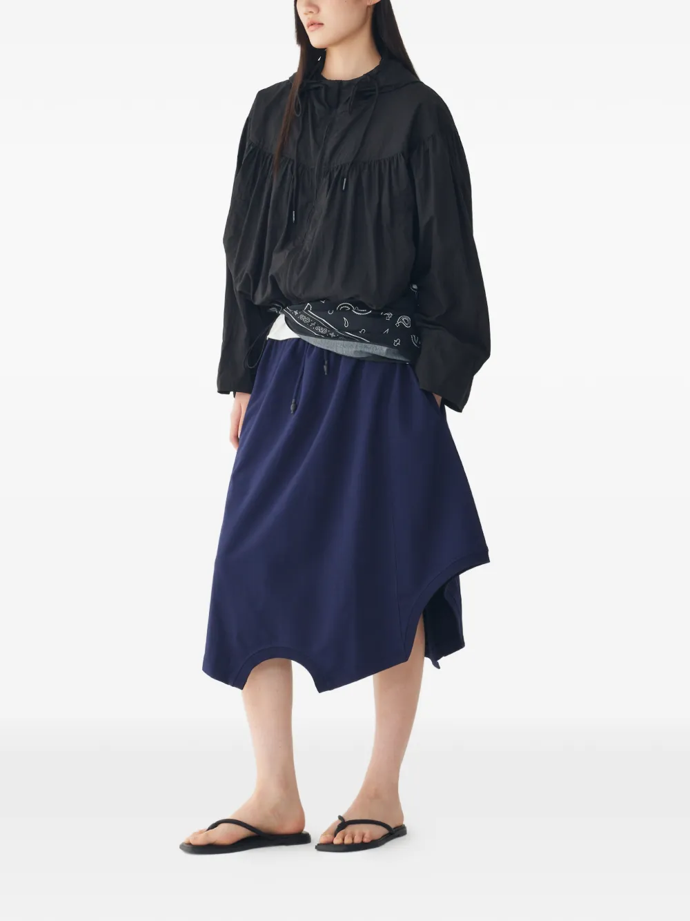 TOMBOY Gelaagd cropped windjack Zwart