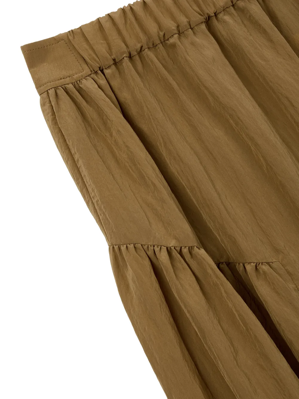 TOMBOY Asymmetrische gelaagde maxi-rok met A-lijn Beige