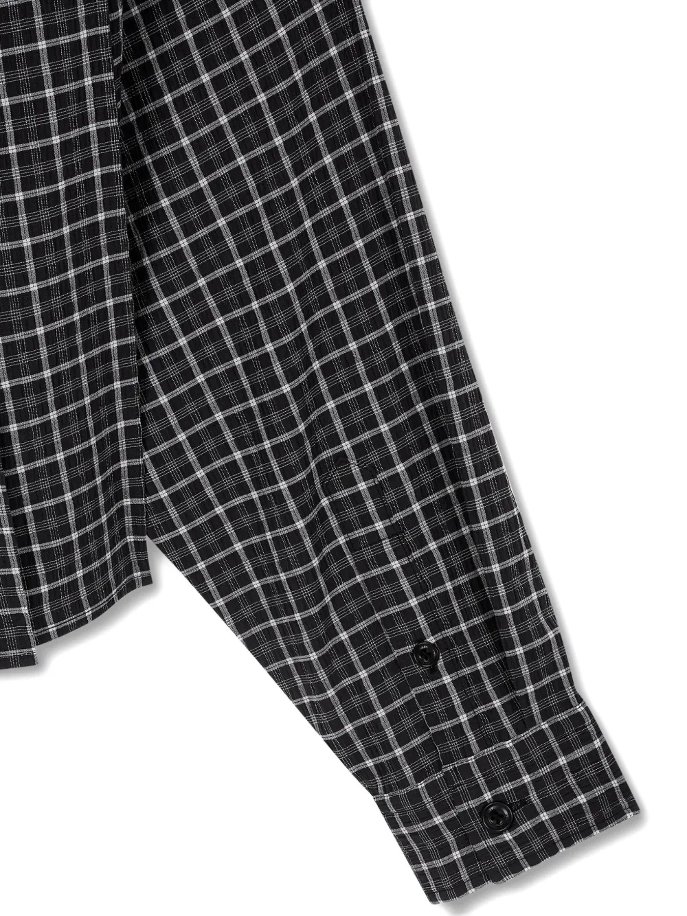 TOMBOY Geruite blouse met geplooide rug Zwart