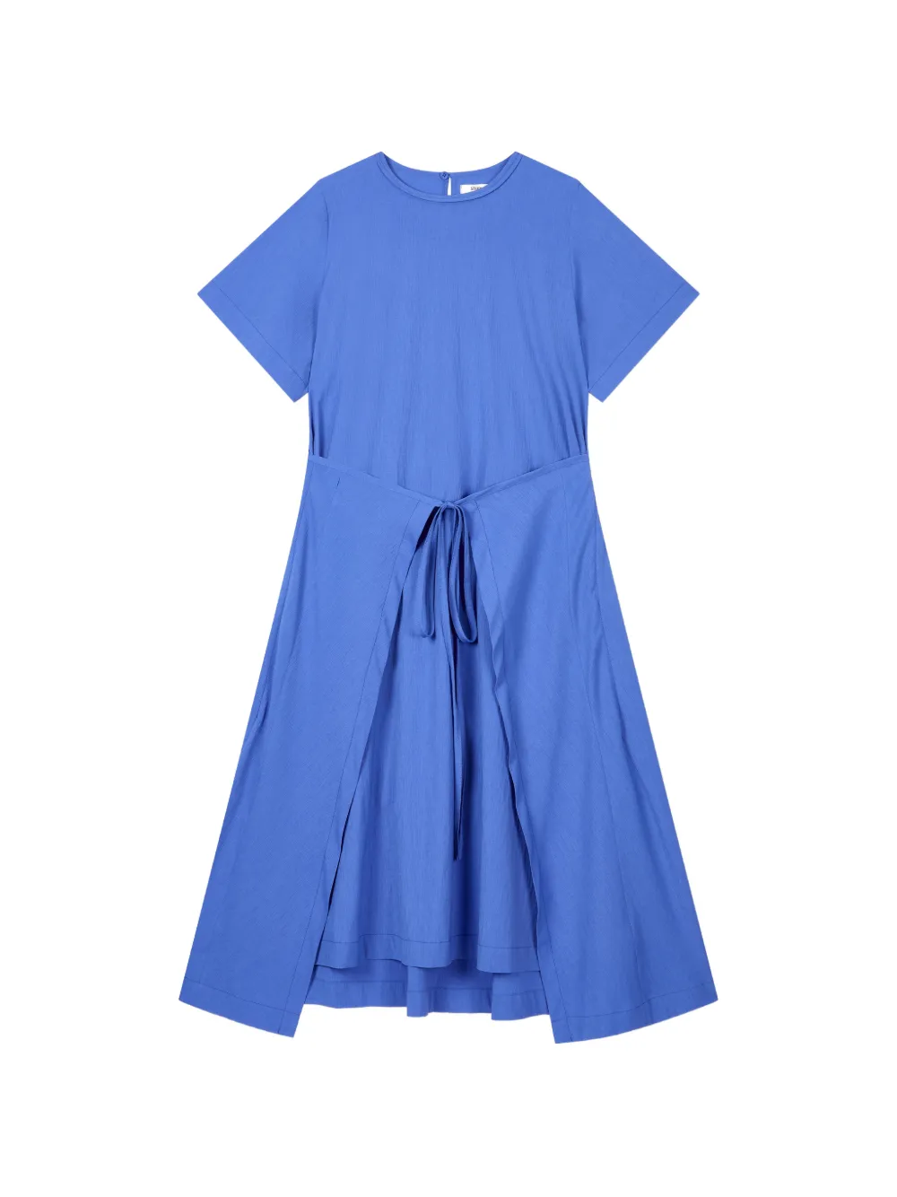 TOMBOY wrap-front short-sleeve midi wrap dress - Blu