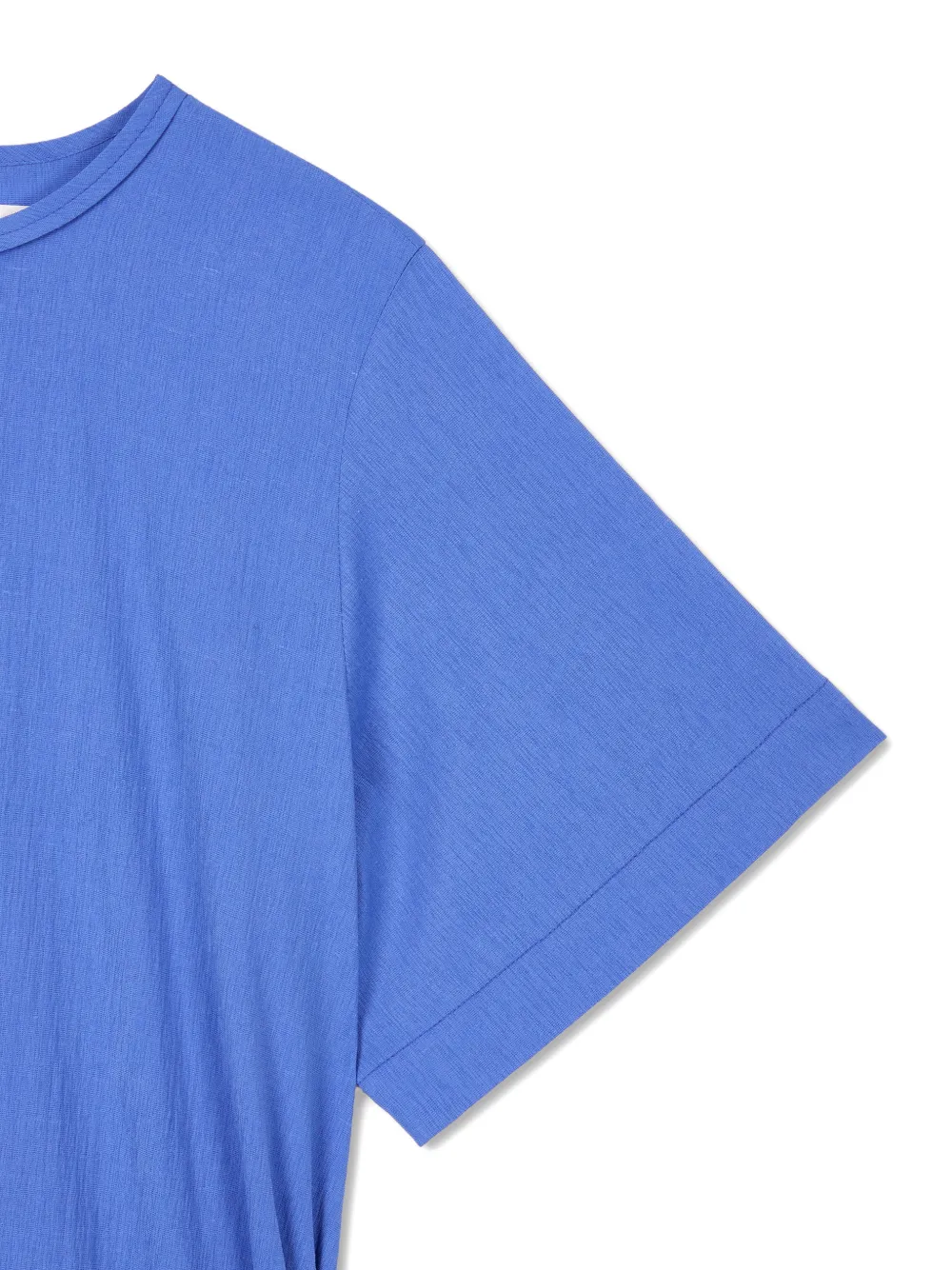 TOMBOY Midi-jurk met korte mouwen en gewikkelde voorkant Blauw