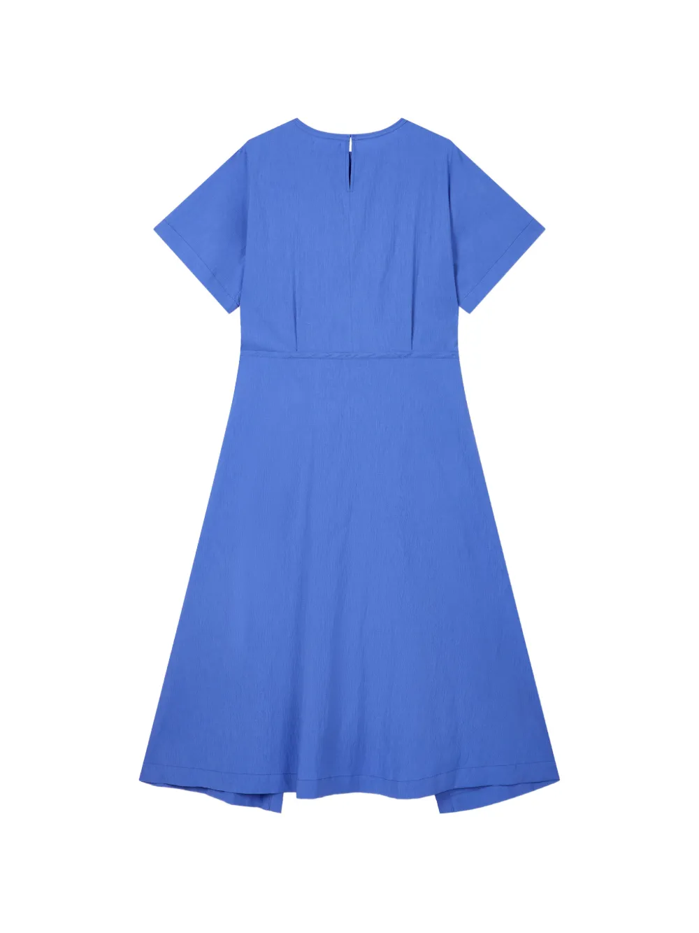 TOMBOY Midi-jurk met korte mouwen en gewikkelde voorkant Blauw