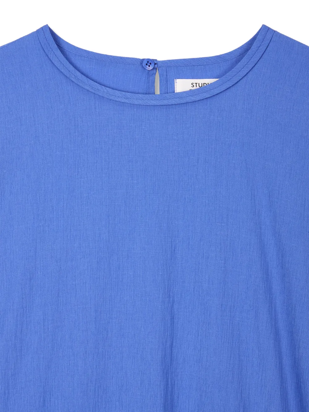TOMBOY Midi-jurk met korte mouwen en gewikkelde voorkant Blauw