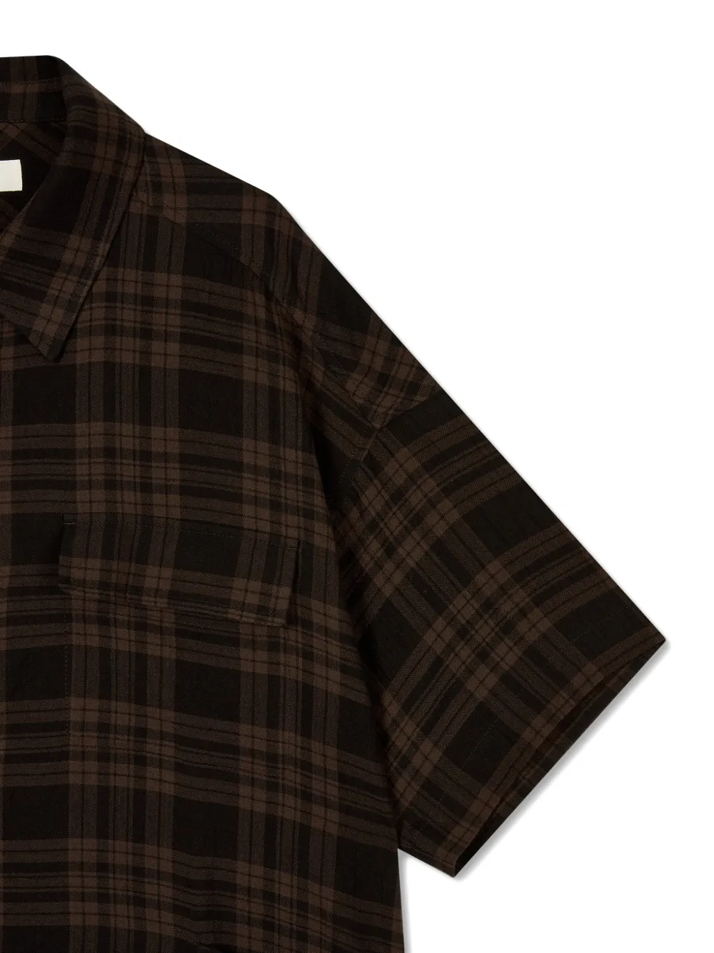 TOMBOY Geruite jurk met korte mouwen Bruin