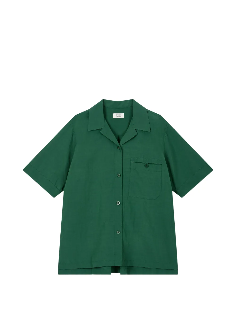 TOMBOY open-collar short-sleeve shirt - Grün