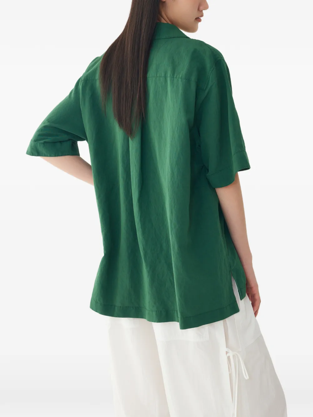 TOMBOY Overhemd met open kraag Groen