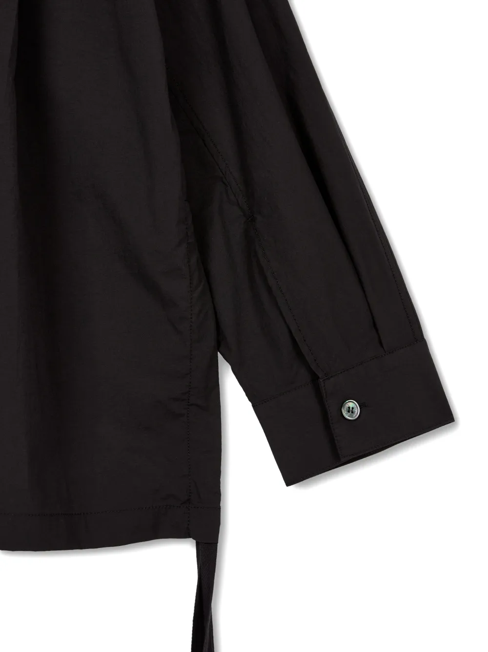 TOMBOY Button-up overhemd met afneembare capuchon Zwart