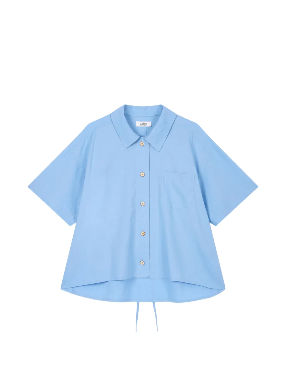 TOMBOY short-sleeve oversized shirt - Blu