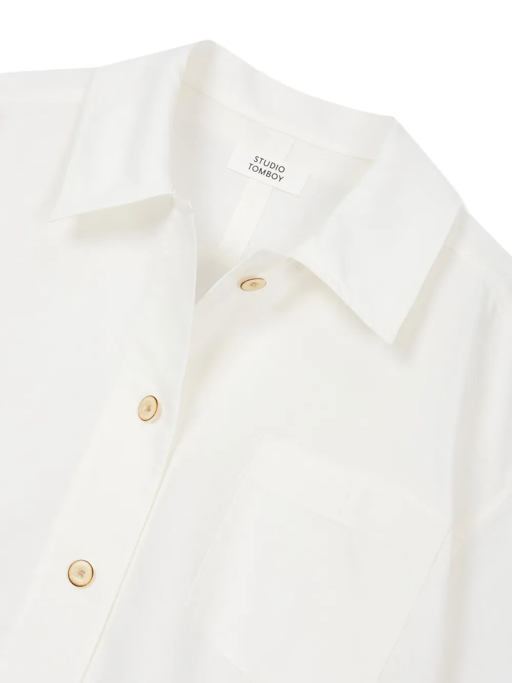 TOMBOY Blouse met korte mouwen en gestrikte rug Wit