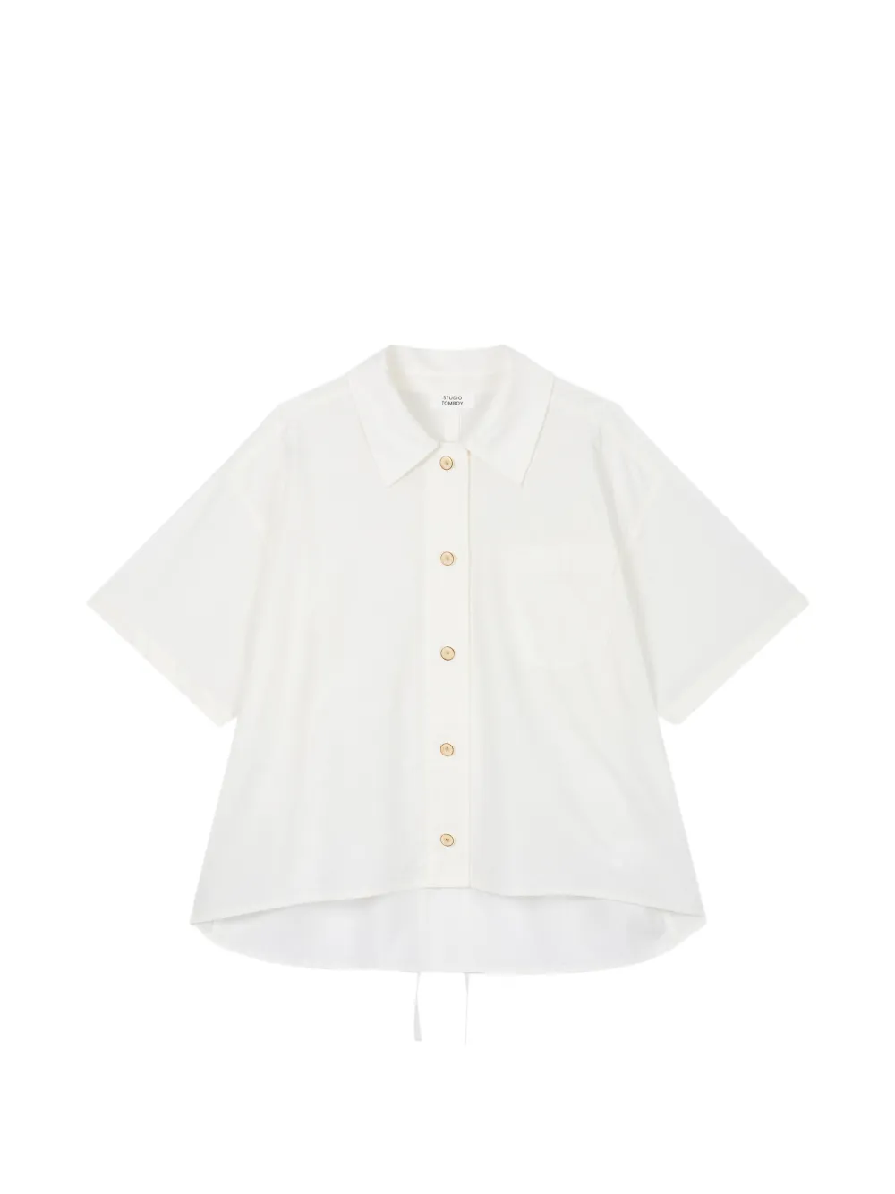 TOMBOY back-tie short-sleeve shirt - Weiß