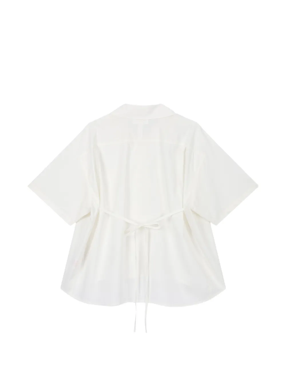 TOMBOY Blouse met korte mouwen en gestrikte rug Wit