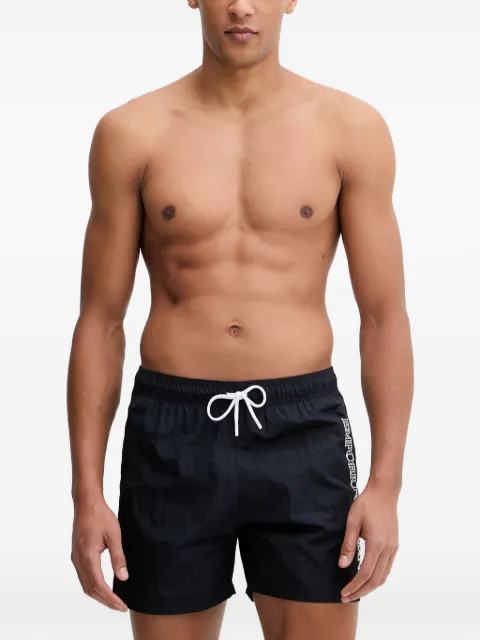 Emporio Armani logo-embroidered drawstring swim shorts