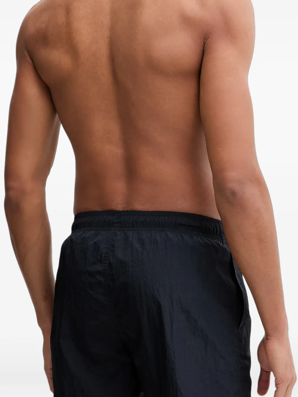 Emporio Armani Zwembroek met geborduurd logo Zwart