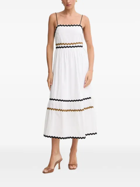 FRACOMINA vestido midi con ribete piquillo