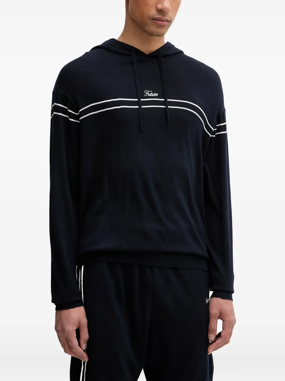 FROM FUTURE striped hoodie - Blu