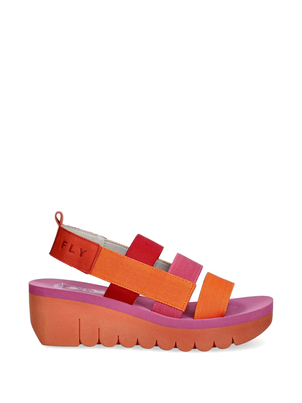 Fly London multi-strap platform sandals Oranje