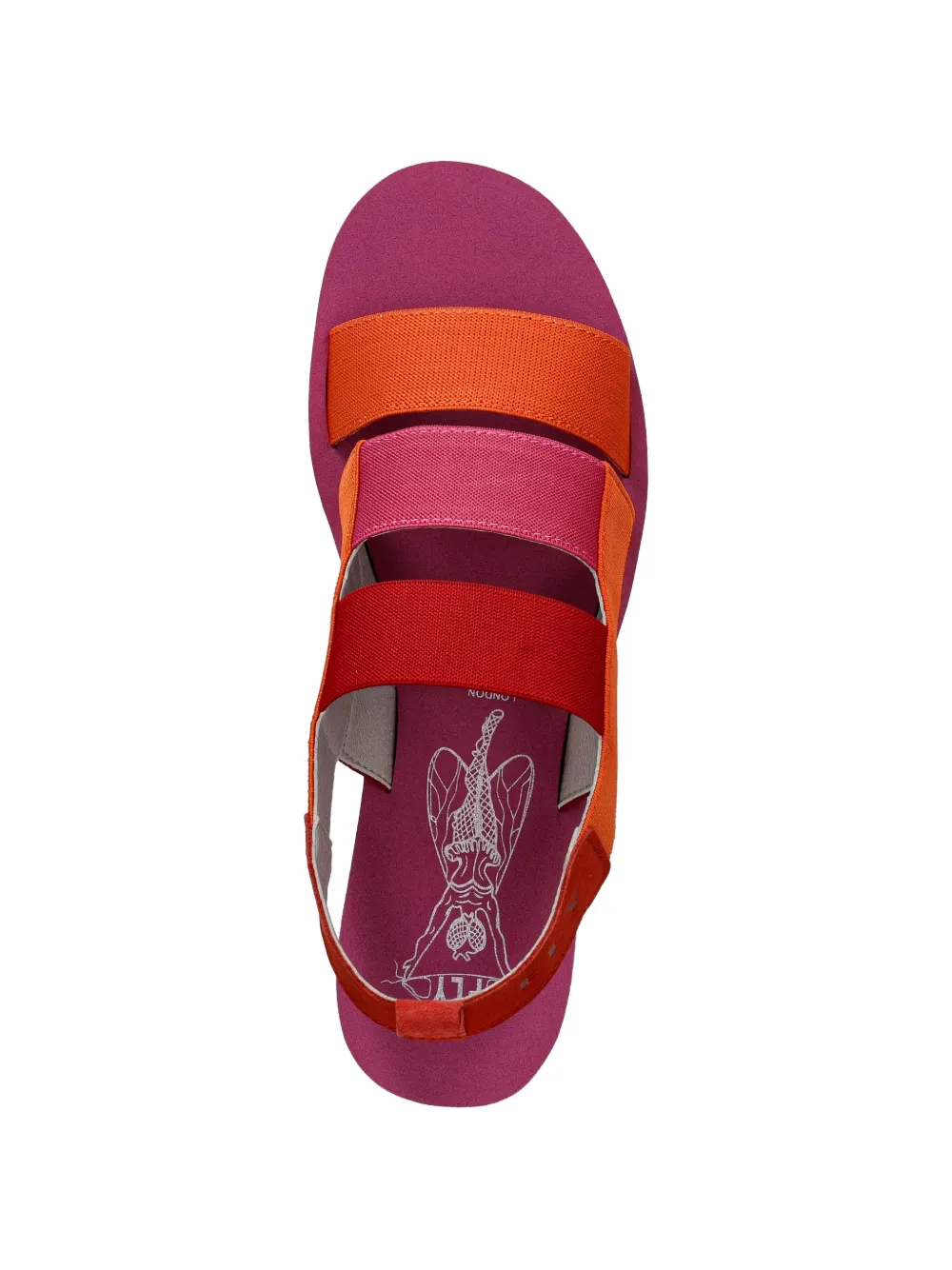 Fly London multi-strap platform sandals Oranje