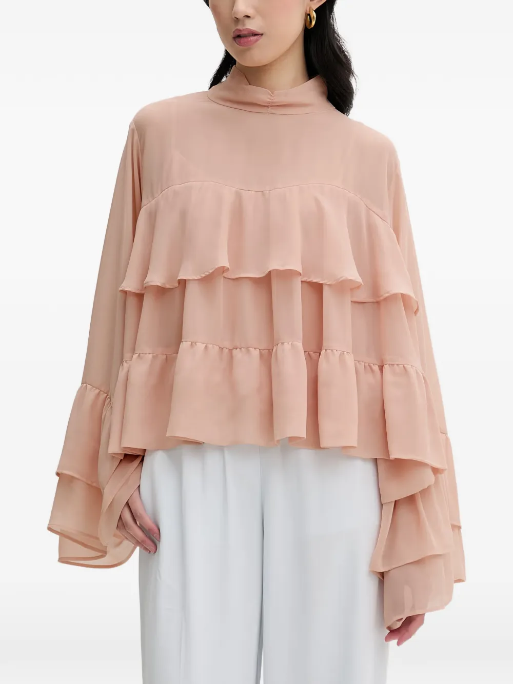 Gestuz GZchiffany high-neck blouse - Rosa
