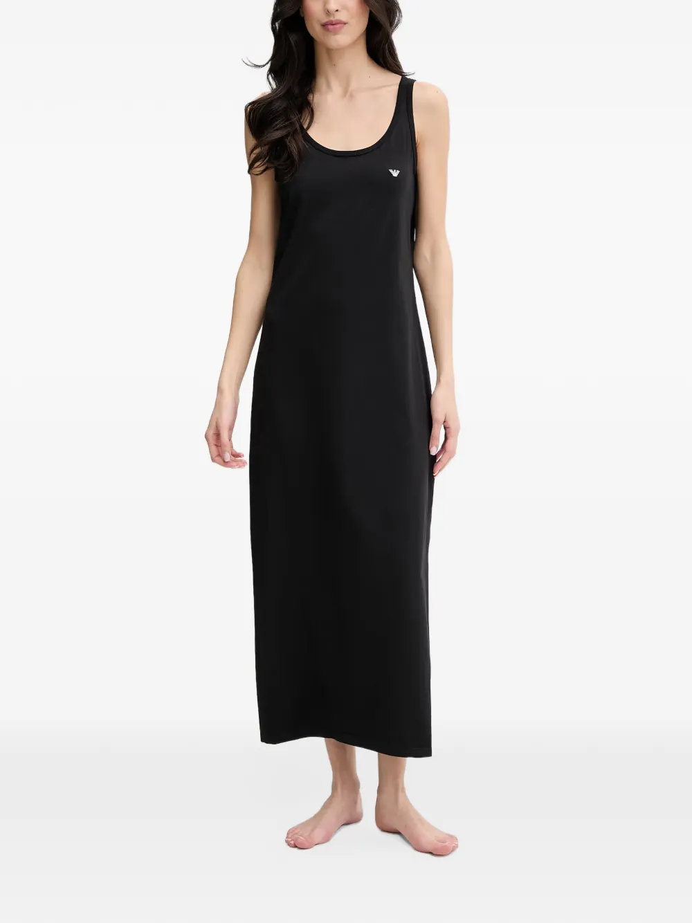 Emporio Armani organic jersey nightdress - Schwarz