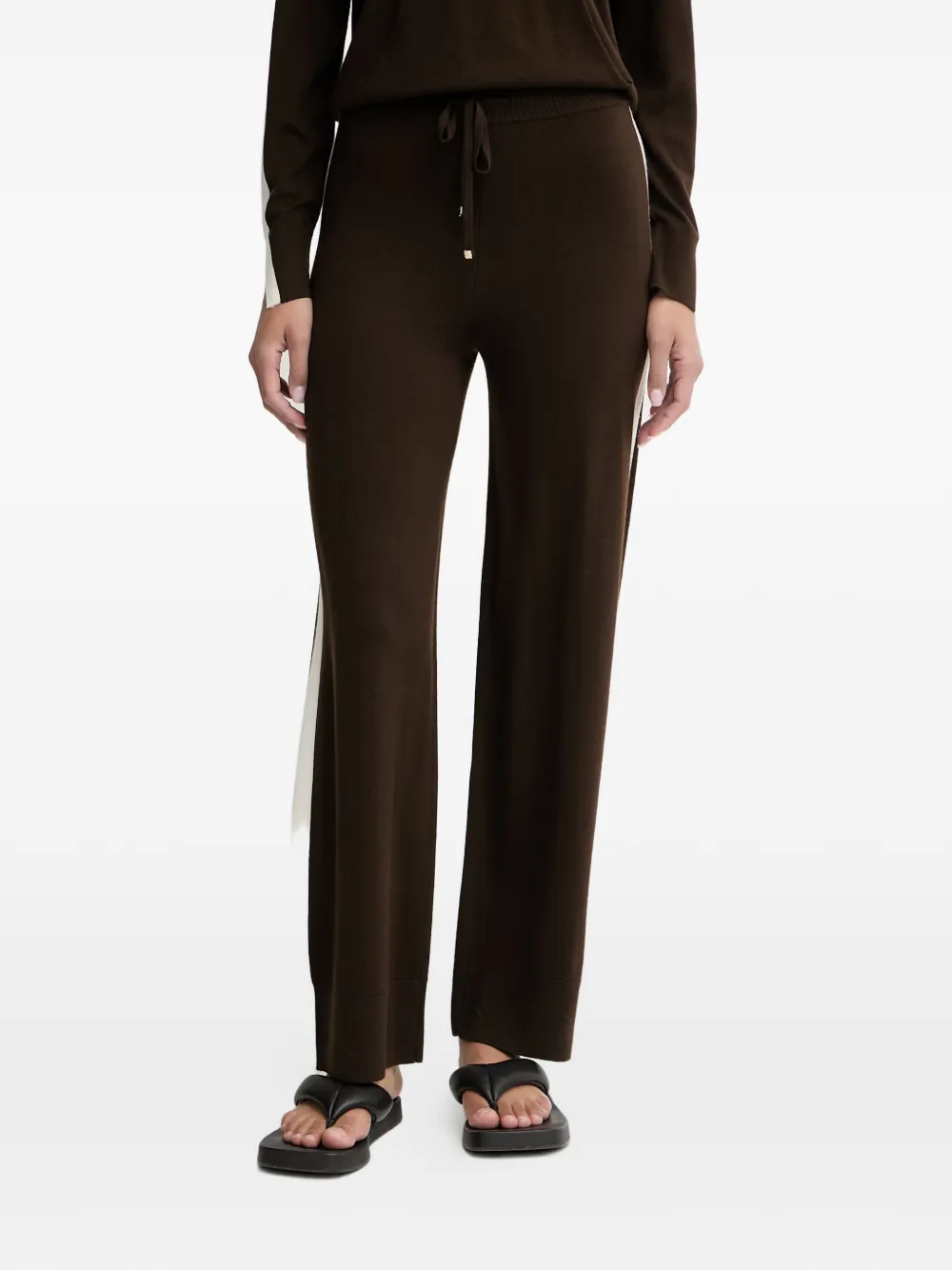FROM FUTURE side-stripe track pants - Marrone