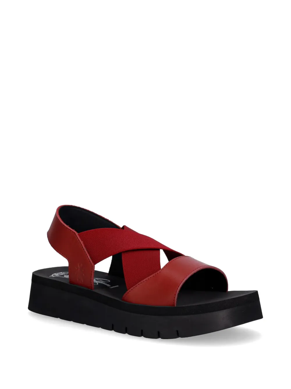 Fly London crossover-strap flatform sandals Rood