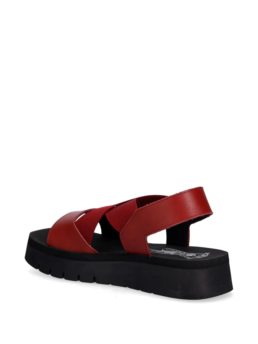 Fly London crossover-strap flatform sandals Rood