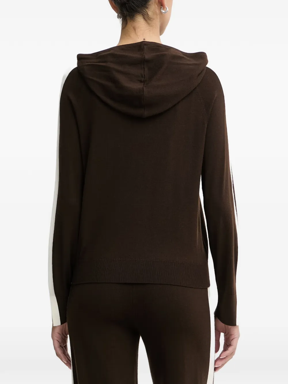 From Future Sudadera Con Capucha Y Rayas Laterales - Marrón 