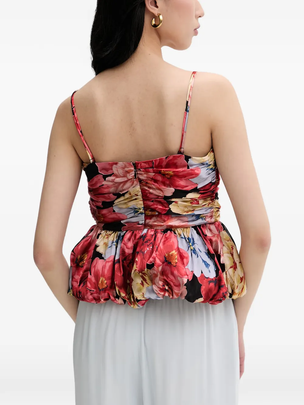 Gestuz GZsigrida peplum top met bloemenprint Rood
