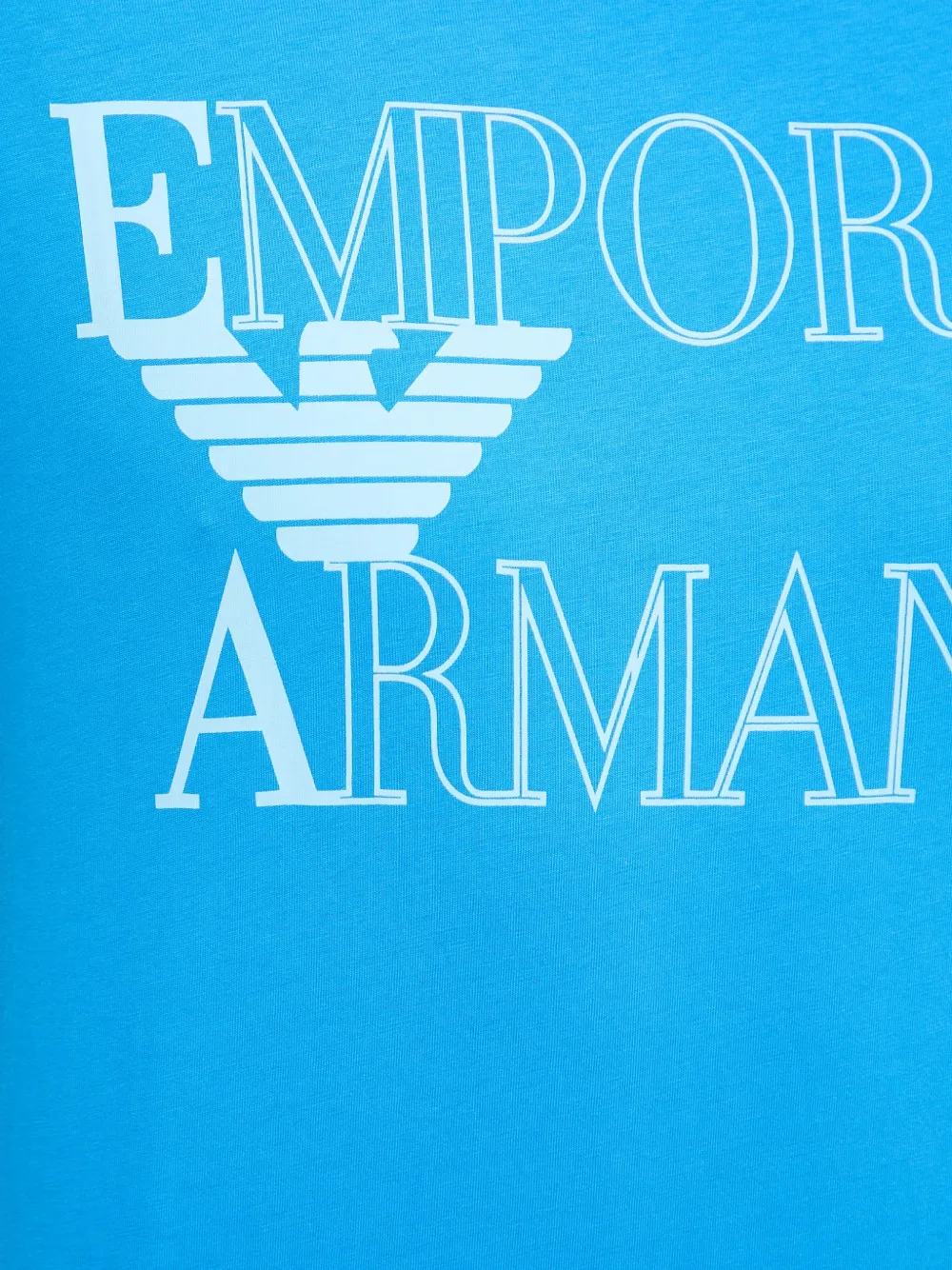 Emporio Armani T-shirt met logoprint Blauw