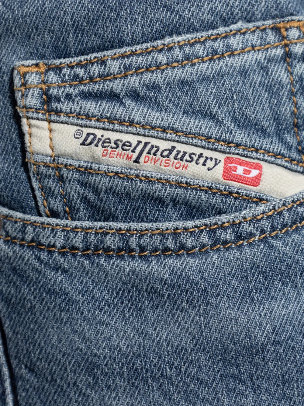 Diesel 2001 D-Macro gerafelde jeans Blauw