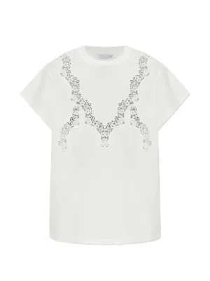 Stella McCartney レーストリム Tシャツ | ホワイト | FARFETCH JP