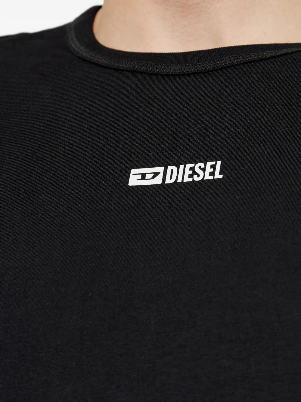 Diesel Pyjama met logoprint Zwart