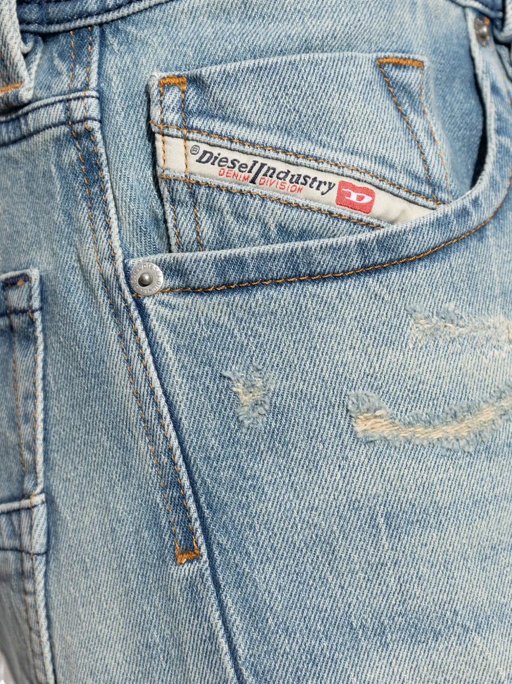 Diesel 1985 Larkee gerafelde jeans Blauw