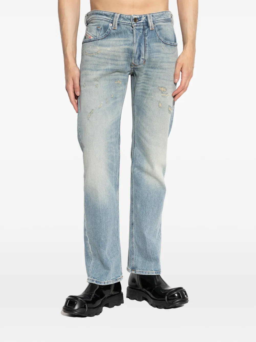 Diesel 1985 Larkee gerafelde jeans Blauw