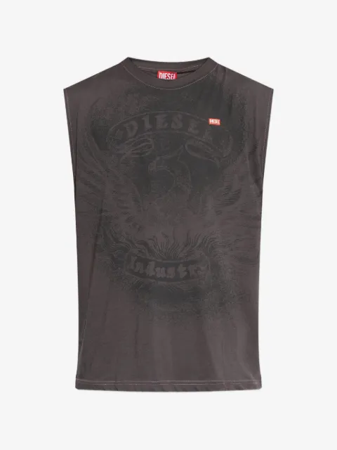 Diesel graphic-print sleeveless T-shirt