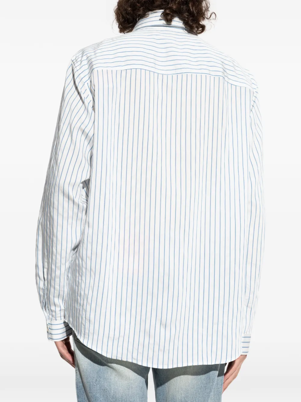 Diesel Overhemd met geborduurd logo Wit