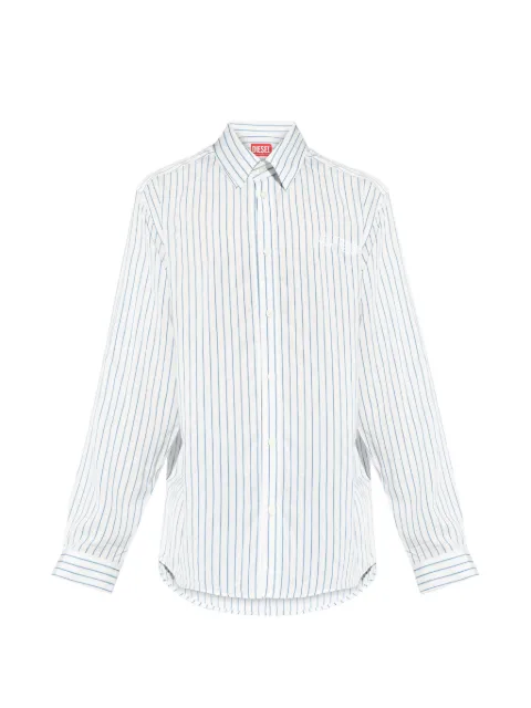 Diesel striped logo-embroidered shirt