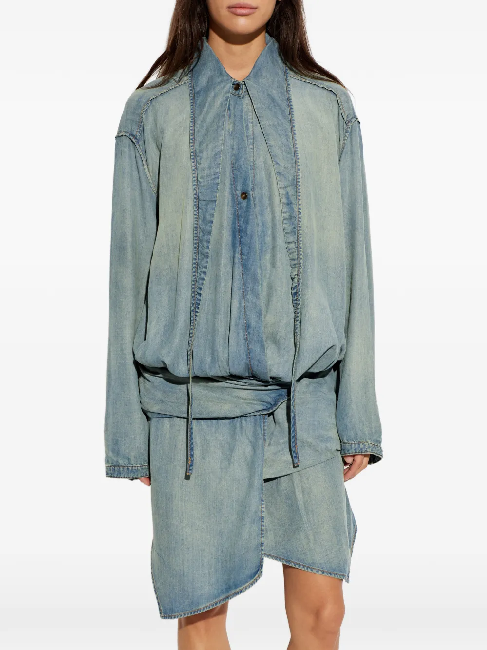 Diesel Asymmetrische jurk Blauw