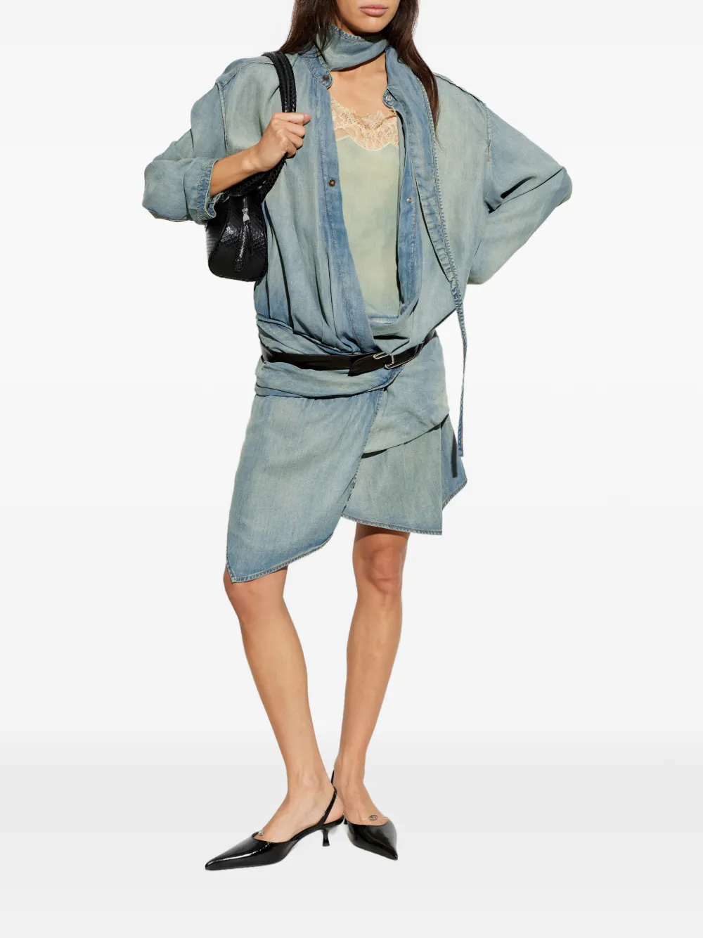 Diesel Asymmetrische jurk Blauw
