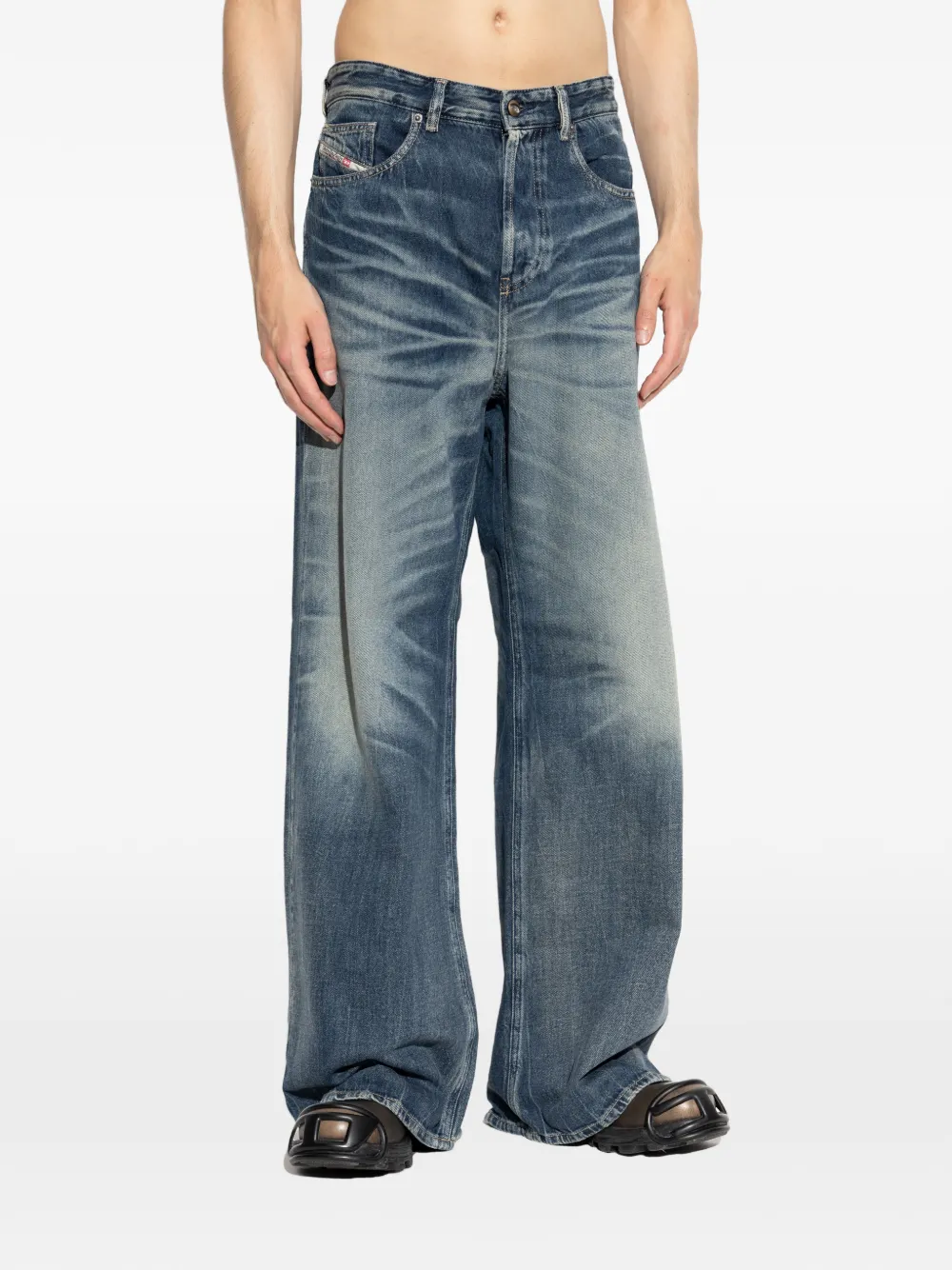 Diesel D-Rise Whiskered Jeans | Blue | FARFETCH GE