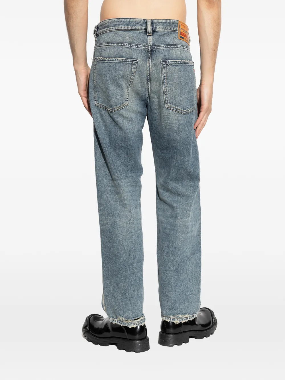 Diesel 2024 D-MACS gerafelde jeans Blauw