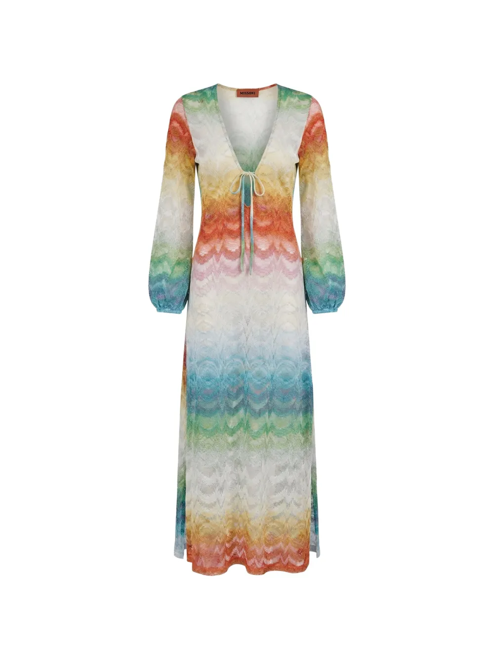 Missoni zigzag-knit maxi dress - Blau