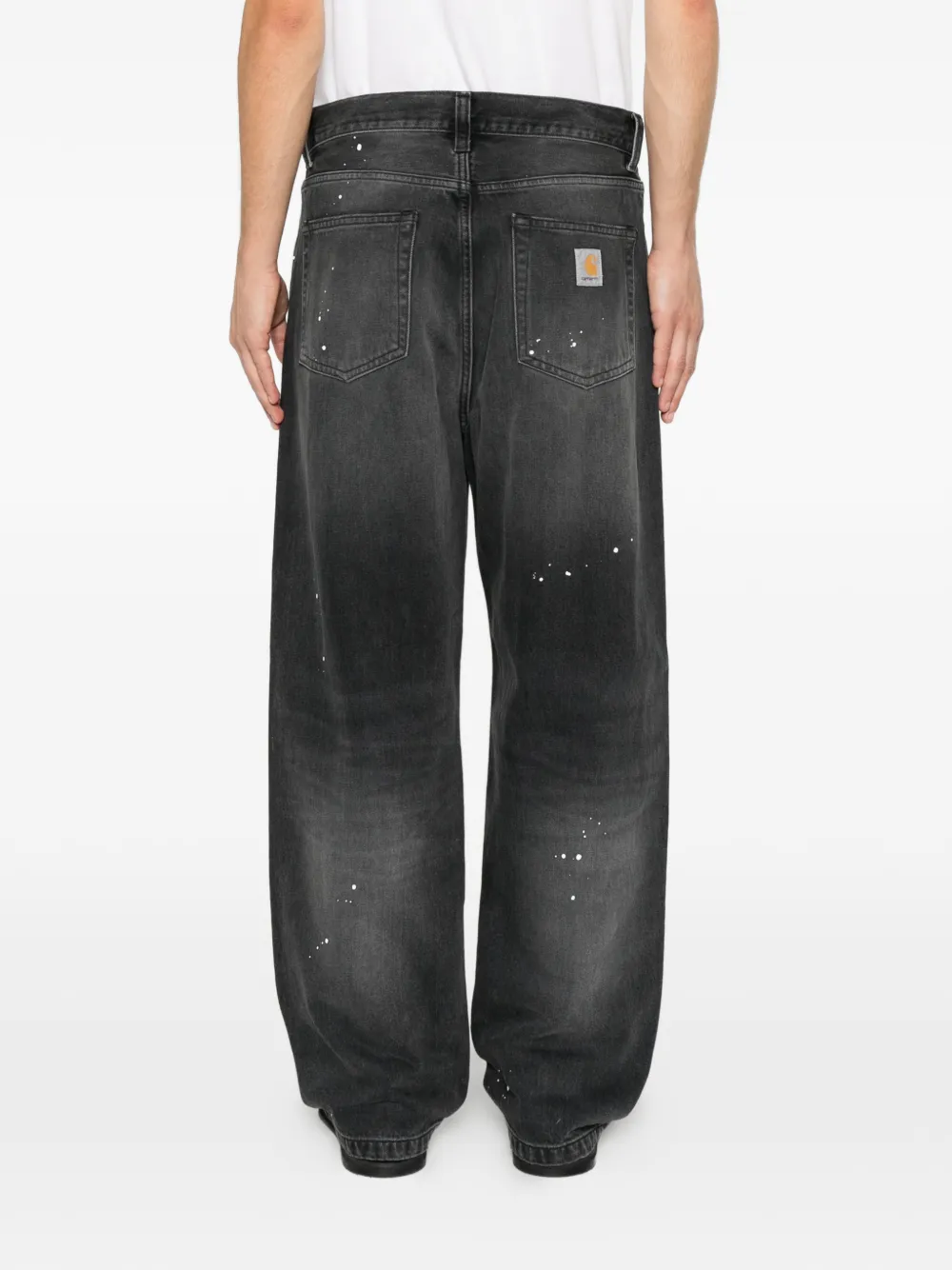 Carhartt WIP Jeans met verfspatten Zwart