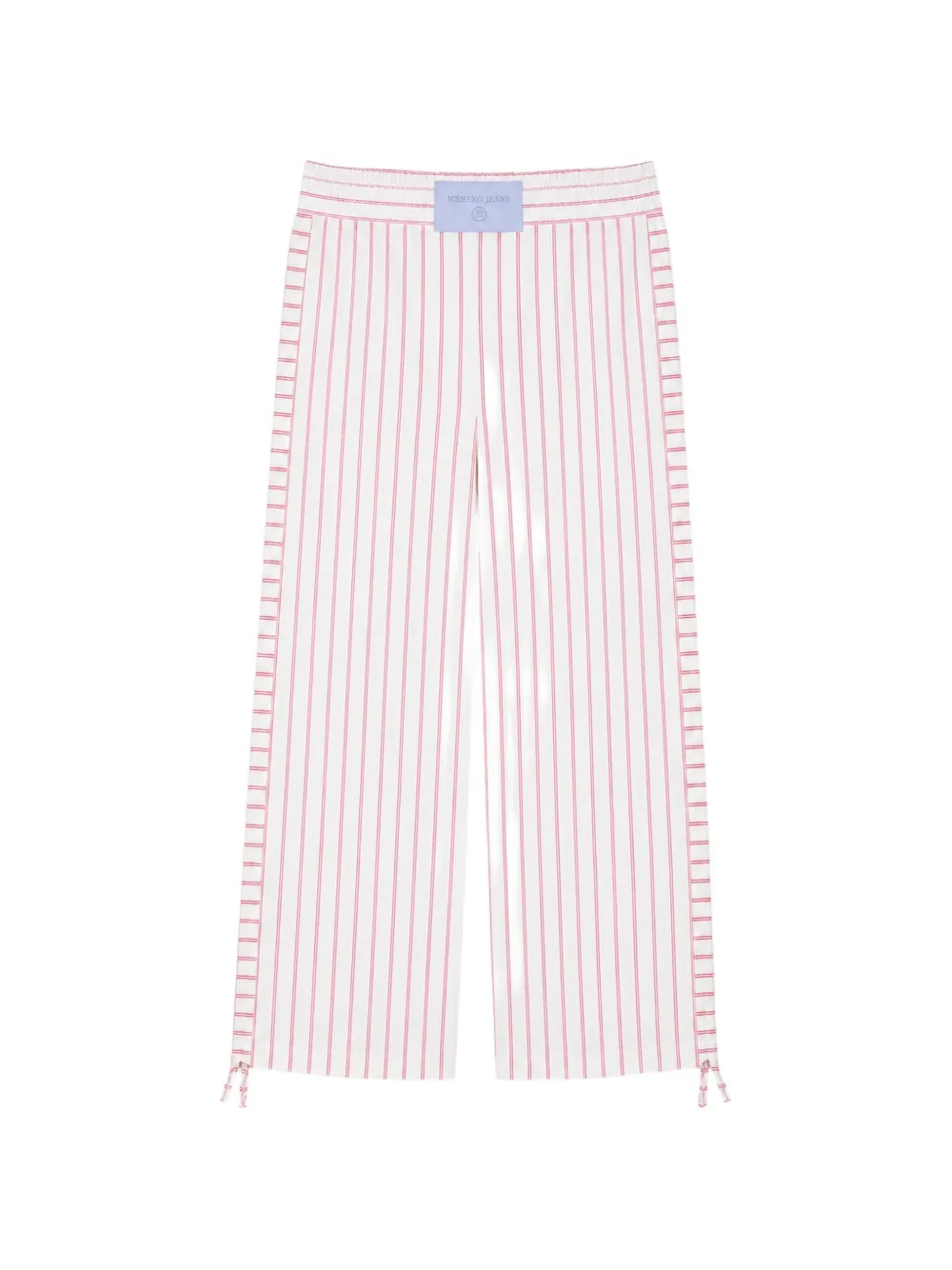 Iceberg vertical-stripe drawstring trousers - Bianco